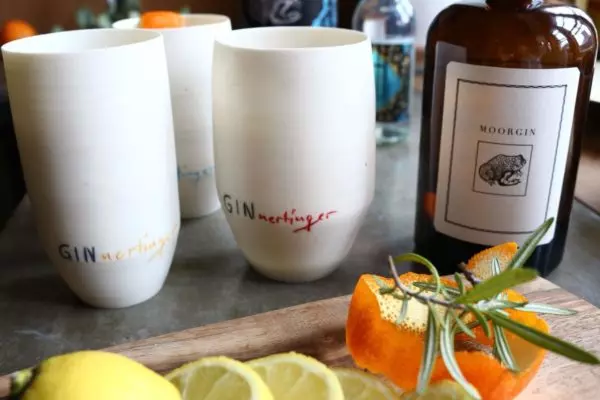 GINnertinger handgemachter Porzellan Gin Becher – Bild 2